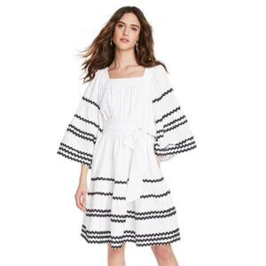 Lisa Marie Fernandez Ric Rac Flare Sleeve Dress -  Size XS